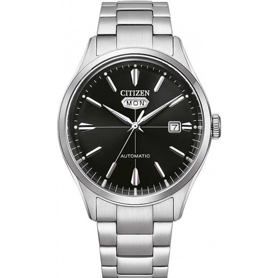 Uhren Citizen | Citizen Uhr Nh8391-51Ee Herrenuhr Edelstahl Automatik Schwarz