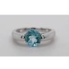 Ringe CH.ABRAMOWICZ | Solit Ring Wei Gold 333 8 Karat 1 Blautopas Facettierter Edelstein