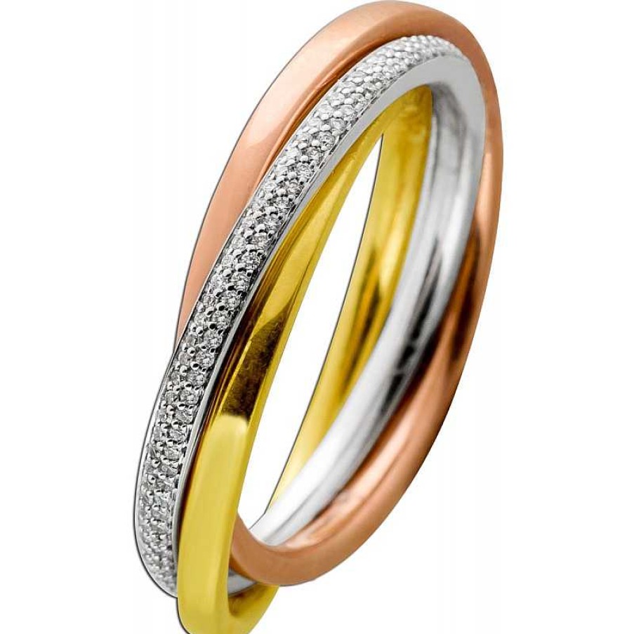 Ringe CH.ABRAMOWICZ | Brillantring Trinity Gelb Rose Wei Gold585 180 Brillanten 0,34Ct. Tw/Vsi