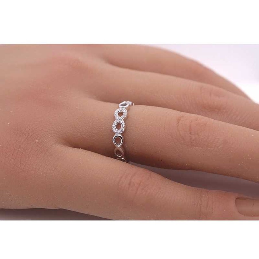 Ringe CH.ABRAMOWICZ | Unendlichkeits Ring Wei En Zirkonia Silber 925 Damen Ringe