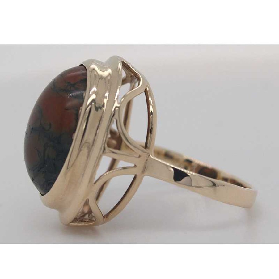 Ringe CH.ABRAMOWICZ | Antiker Ring 1 Mahagoni Obsidian 14,53Ct. Um 1930 Poliert