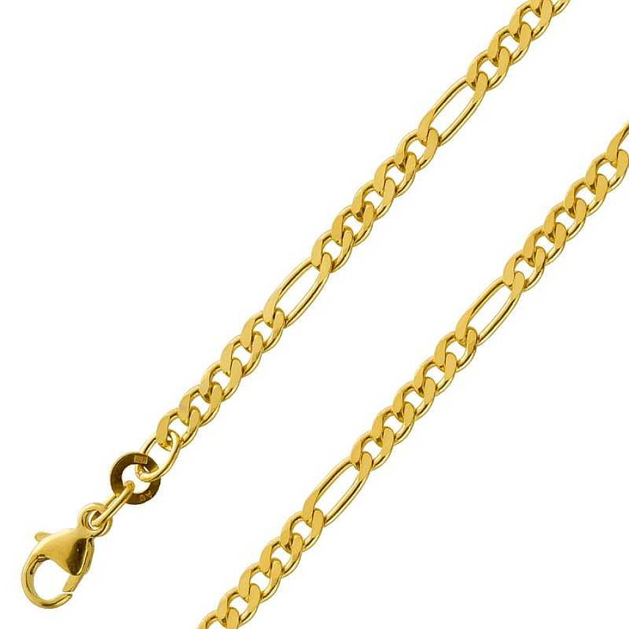 Halskette BINDER | Figarokette/Armband 2,8Mm Gelbgold 333 8 Karat Massiv Poliert Unisex