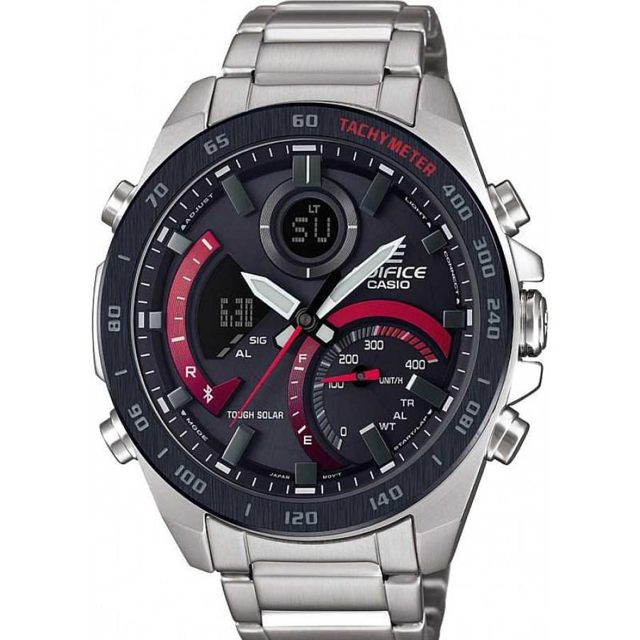 Uhren Casio | Casio Herrenuhr Edifice Ecb-900Db-1Aer Bluetooth Solar Analog Digital