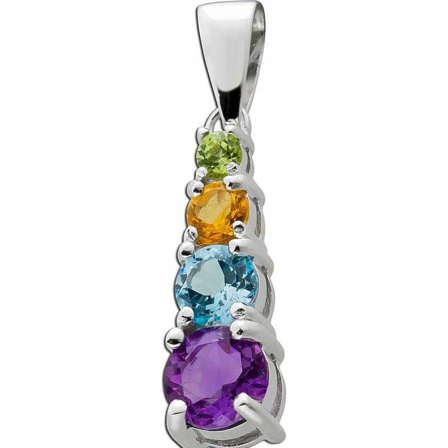 Kettenanh Nger CH.ABRAMOWICZ | Anh Nger Sterling Silber925 1 Amethyst 1Topas 1Peridot 1 Citrin