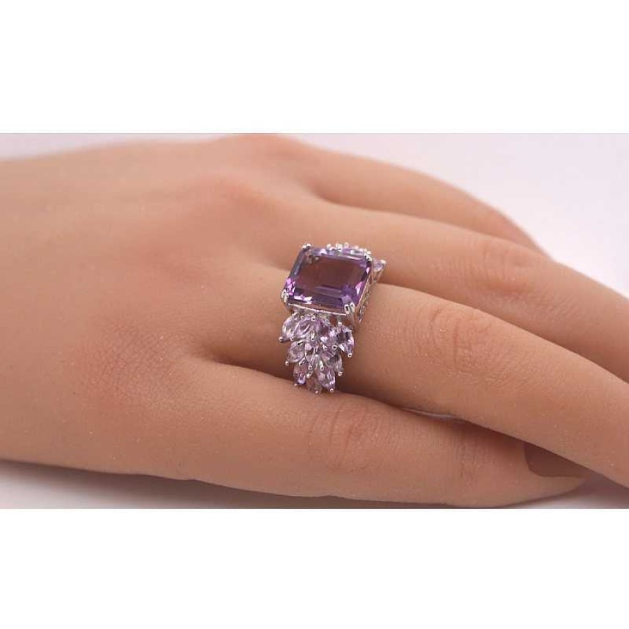 Ringe CH.ABRAMOWICZ | Ring Silber 925 21 Amethyst Edelsteine Poliert Rhodiniert