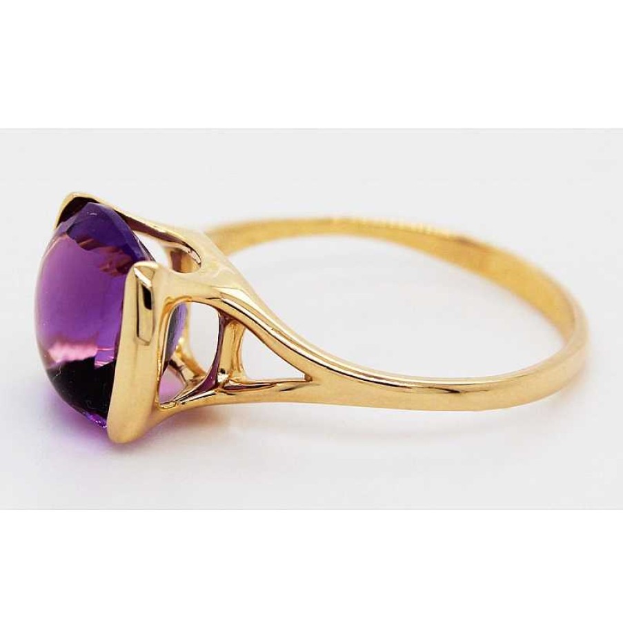 Ringe CH.ABRAMOWICZ | Damenring Gelbgold 585 Lila Amethyst Solit R 4.45Ct