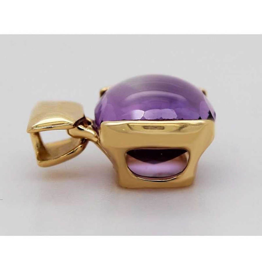 Kettenanh Nger CH.ABRAMOWICZ | Anh Nger Gelbgold 585 Lila Amethyst Edelstein Solit R 4.4Ct.