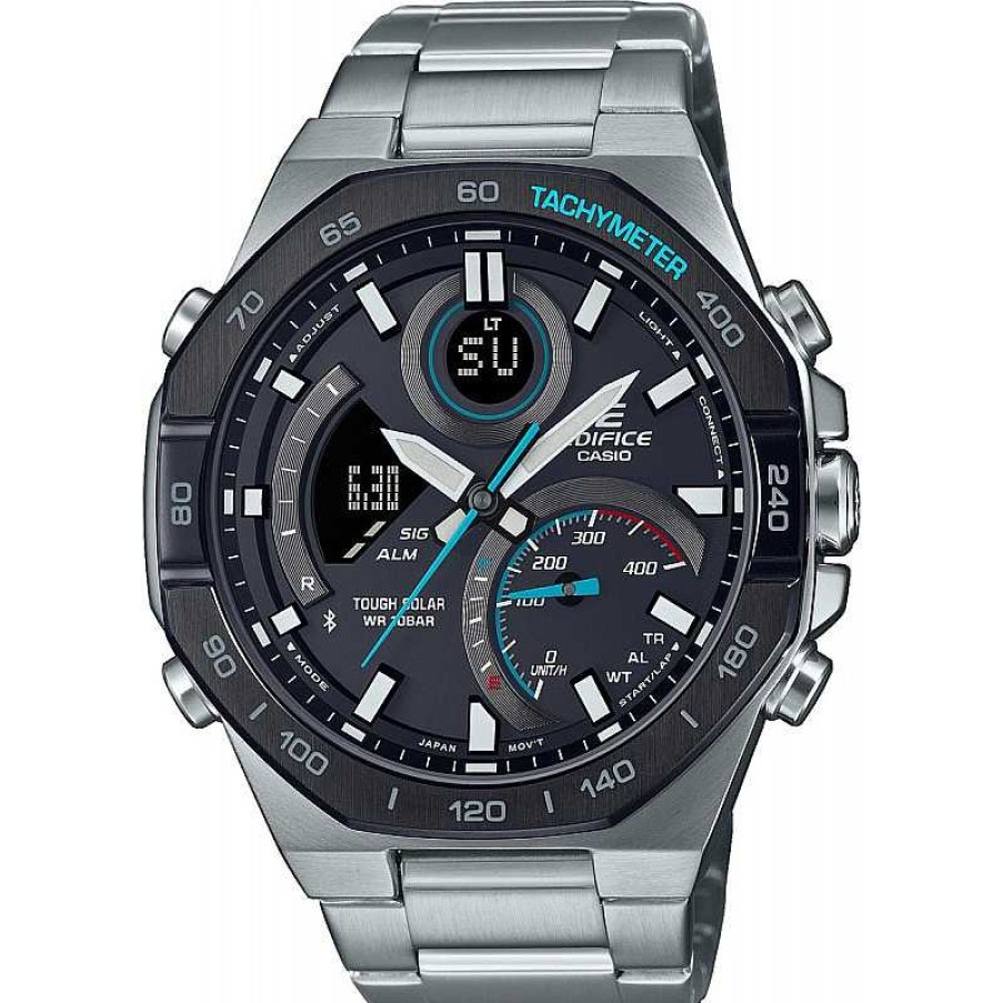 Uhren Casio | Casio Edifice Uhr Ecb-950Db-1Aef Herrenuhr Solar Bluetooth 10Atm