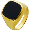 Ringe CH.ABRAMOWICZ | Herren Ring Gelbgold 333 1 Onyx Edelstein Platte