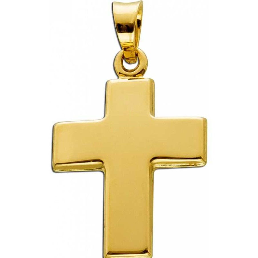 Kettenanh Nger CH.ABRAMOWICZ | Kreuz Anh Nger Gelbgold 333 Goldschmuck Unisex