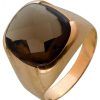 Ringe CH.ABRAMOWICZ | Antiker Ring 1930 Gelbgold 585 1 Rauchquarz 12,68Ct Unisex