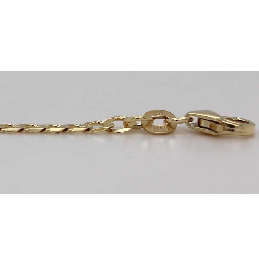 Halskette BINDER | Panzerkette 2,6Mm Gelbgold 585 14Karat Massiv Cuban Link Chain Poliert