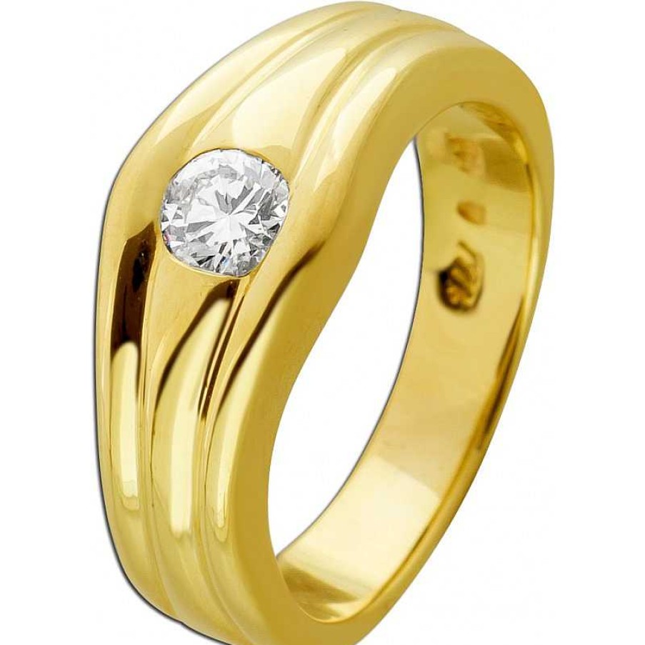 Ringe CH.ABRAMOWICZ | Diamantring Gelbgold 585 Diamant Solit R 0.30Ct. Tw Lupenrein