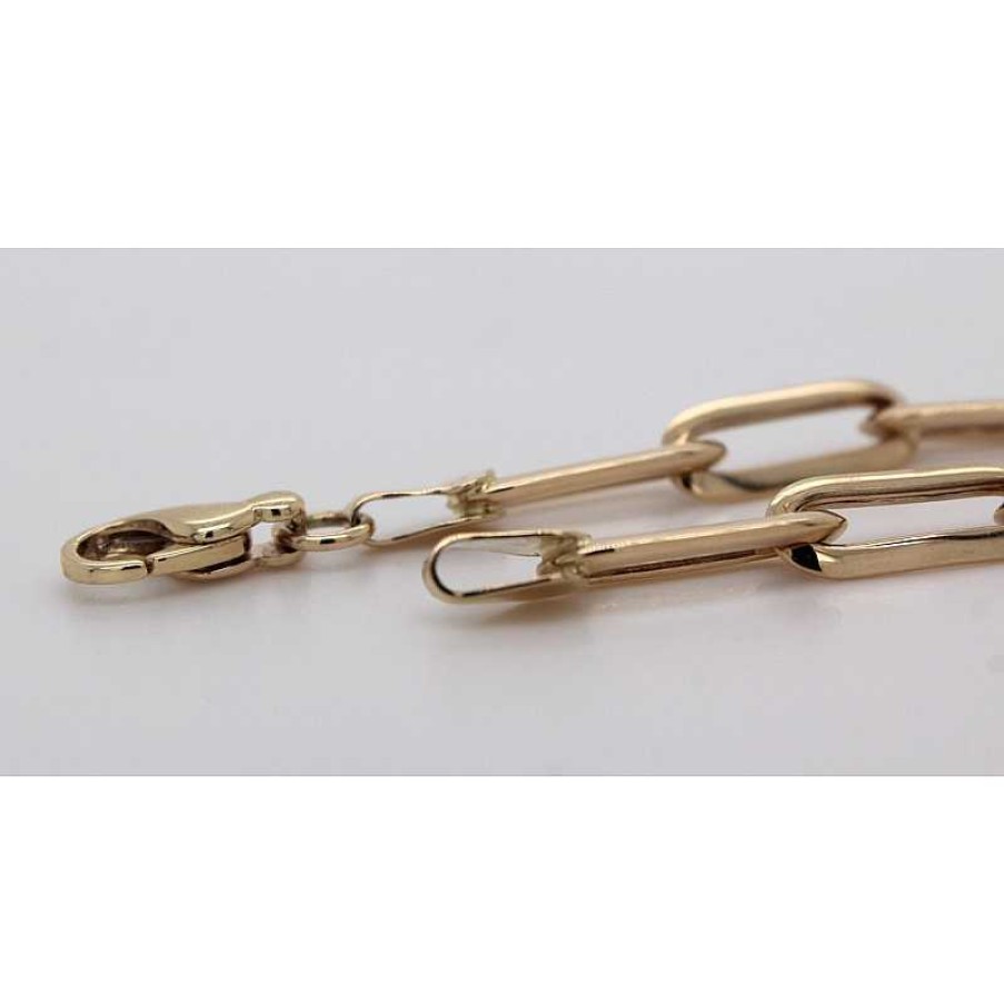 Armband CH.ABRAMOWICZ | Paperclip Armband Gelbgold 333 Poliert Karabiner Verschluss