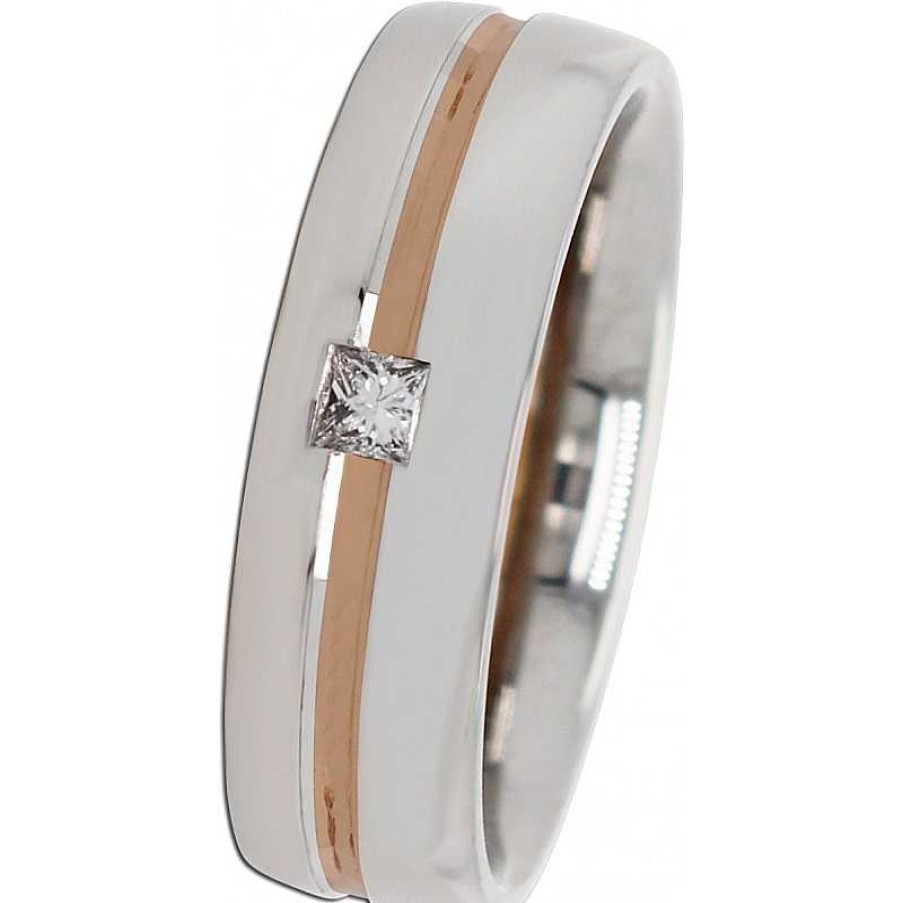 Ringe CH.ABRAMOWICZ | Designer Ring Platin 600 Rosegold 585 1 Diamant 0,07Ct Tw/Vs