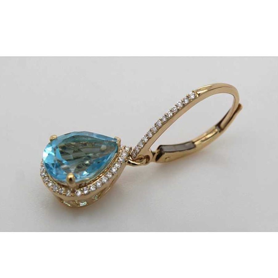 Ohrringe CH.ABRAMOWICZ | Ohrh Nger Gelbgold 585 2 Blautopase 88 Diamanten