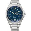 Uhren Citizen | Citizen Uhr Aw0110-82Le Eco Drive 10 Bar Atm Edelstahl Taucheruhr Herrenuhr Blau Farbenes Zifferblatt 46Mm