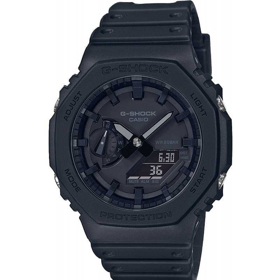 Uhren Casio | Casio Ga-2100-1A1Er G-Shock Herren-Armbanduhr Schwarz