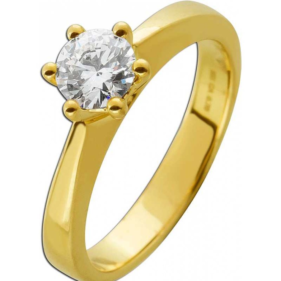 Ringe CH.ABRAMOWICZ | Verlobungsring Diamant 0,78Ct G Si1 Brillant Solit R 585 Gia Zerti