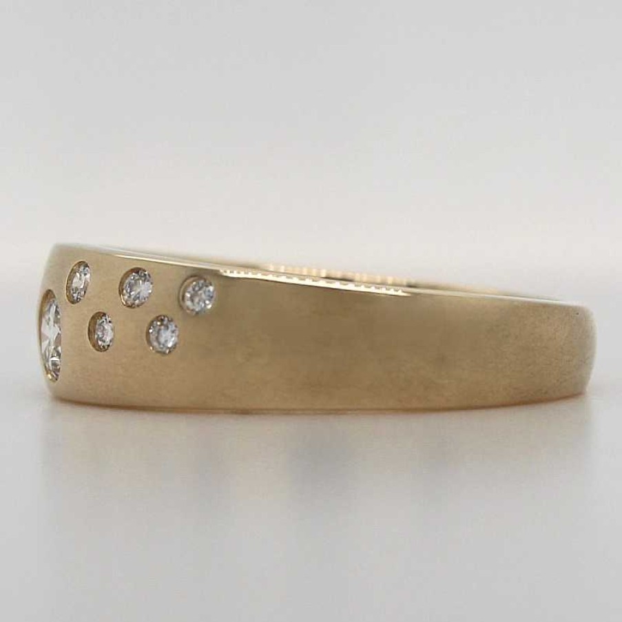 Ringe CH.ABRAMOWICZ | Ring Gelbgold 585 13Brillanten 0,30Ct. W/Si Mattiertes Finish