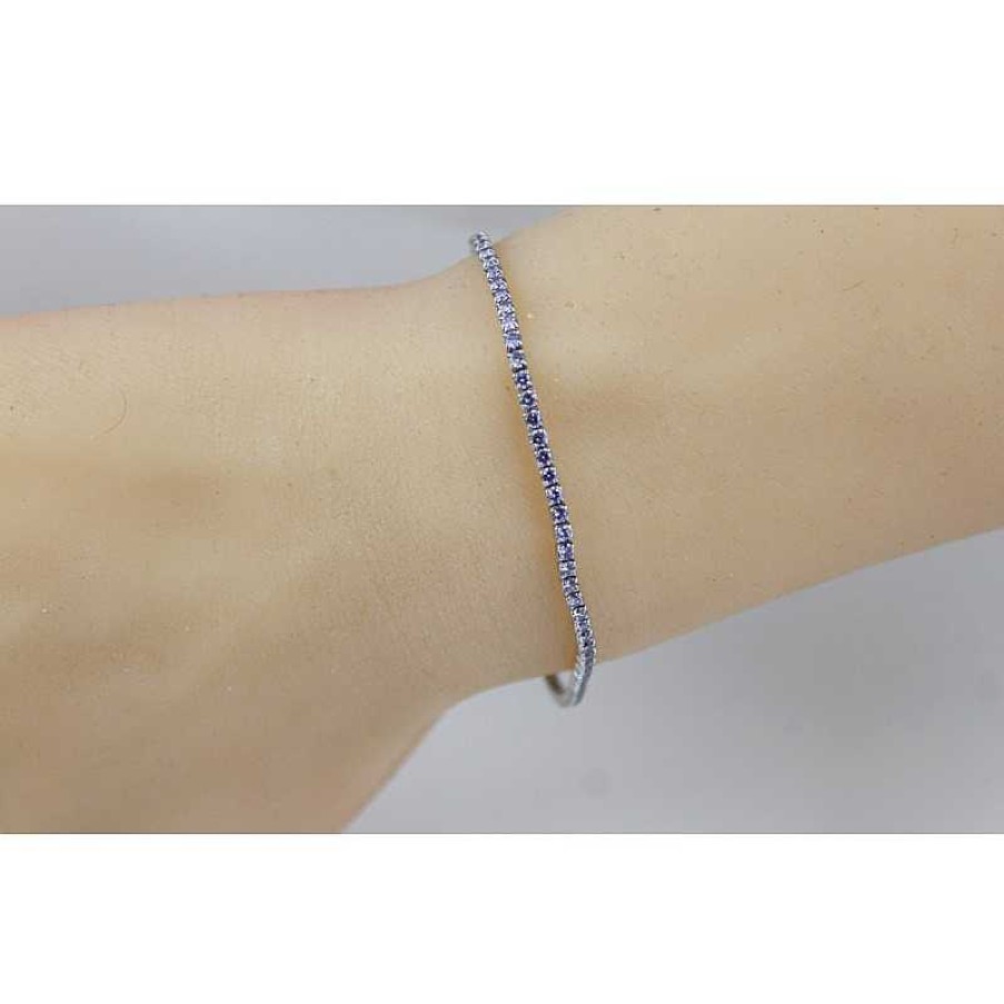 Armband CH.ABRAMOWICZ | Tennis Armband Silber 925 Rhodiniert Lila Zirkonia Damenschmuck