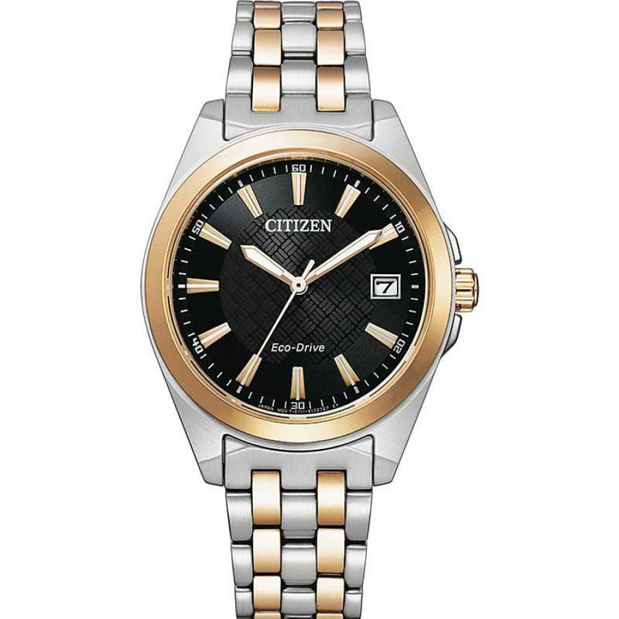 Uhren Citizen | Citizen Uhr Eo1213-85E Eco-Drive Damenuhr Bicolor Edelstahl