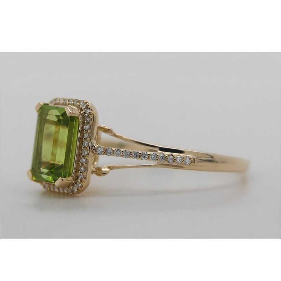 Ringe CH.ABRAMOWICZ | Edelsteinring Gelbgold 585 Gr Ner Peridot Edelstein 38 Diamanten