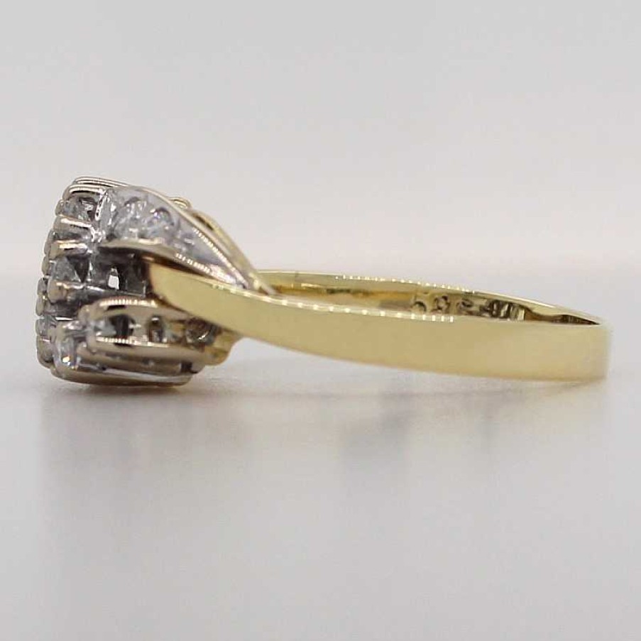 Ringe CH.ABRAMOWICZ | Antiker Brillantring Von 1960 Gelbgold 585 12 Brillanten 0,30Ct.