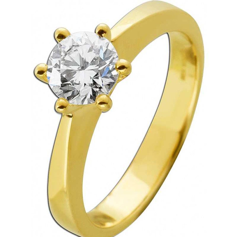 Ringe CH.ABRAMOWICZ | Verlobungsring Diamant 1,08Ct H Si2 Brillant Solit R 585 Gia Zerti