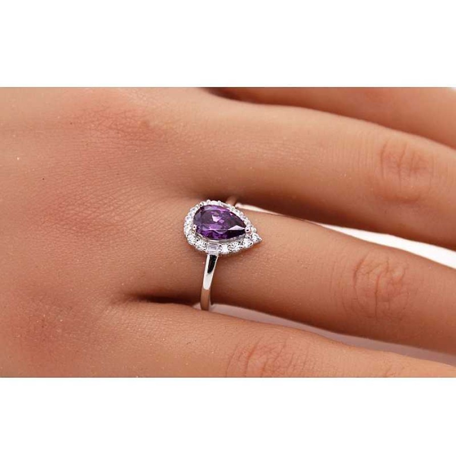 Ringe CH.ABRAMOWICZ | Silberring 925 Amethyst Edelstein Diamant Brillant Synthesen