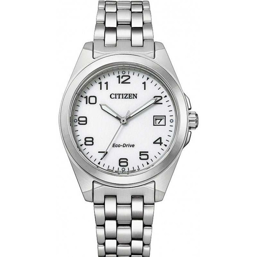 Uhren Citizen | Citizen Uhr Eo1210-83A Eco-Drive Damen Uhr Edelstahl/Wei 33,5Mm