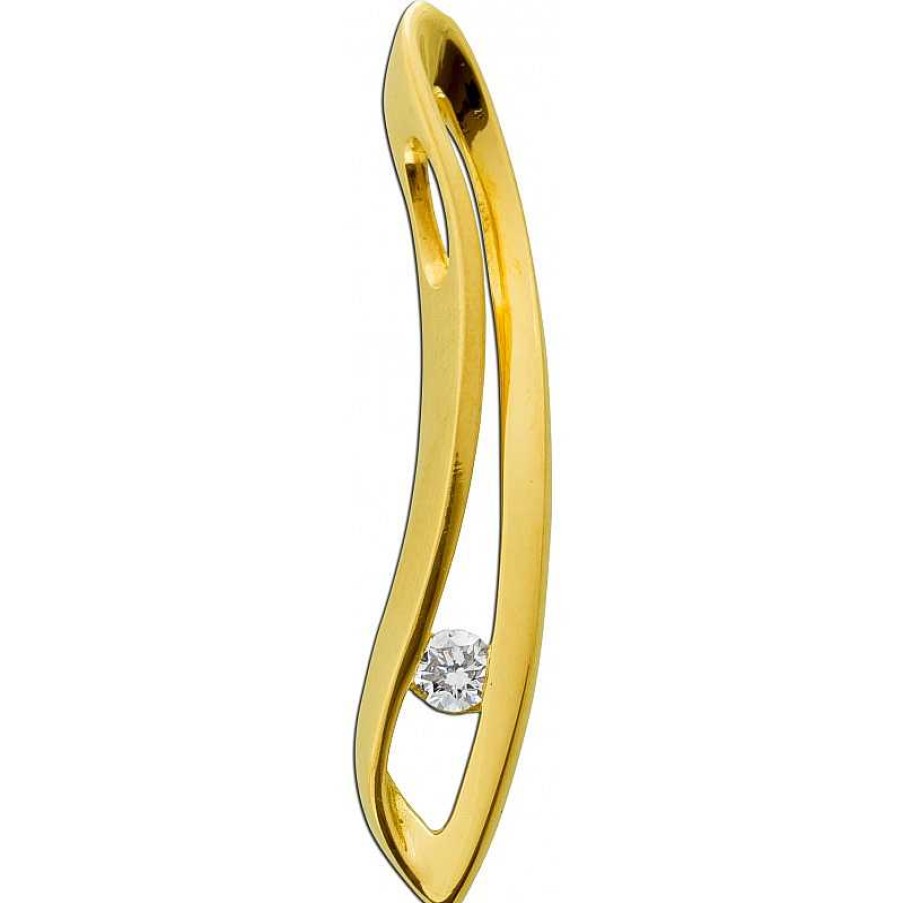 Kettenanh Nger CH.ABRAMOWICZ | Brillantanh Nger Gelbgold 750 1 Brillant 0,12Ct. Tw/Vvs