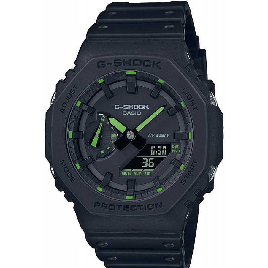 Uhren Casio | G-Shock Ga-2100-1A3Er Classic Analog Digital Herrenuhr Schwarz/Gr N