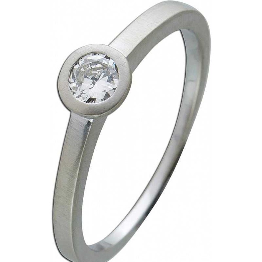 Ringe CH.ABRAMOWICZ | Brillantring Platin 950 1 Brillant 0,22Ct W /Si Zargengefasst