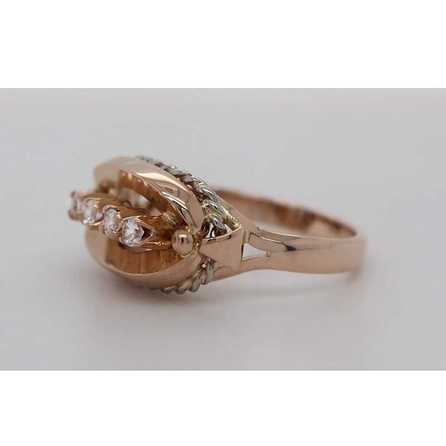 Ringe CH.ABRAMOWICZ | Antiker Topasring 1930 Gold Rosegold 18 Karat 4 Wei E Topase 0,36Ct.