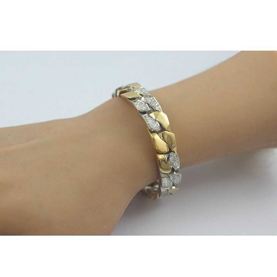 Armband CH.ABRAMOWICZ | Diamantarmband Gelbgold 750 Wei Gold 150 Brillanten 3,00Ct Tw/Vvs