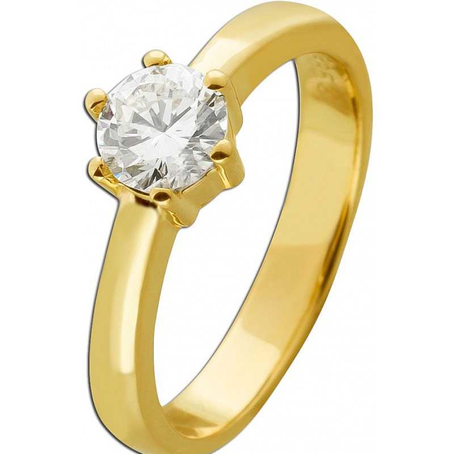 Ringe CH.ABRAMOWICZ | Diamantring Gelbgold 585 Diamant Solit R 0.69Ct. Crystal Vvs2