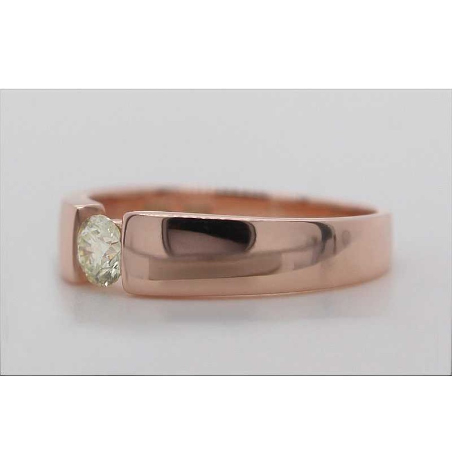 Ringe CH.ABRAMOWICZ | Solit Rring Rosegold 585 Brillant 0,25Ct.Yellow Intense /Lupenrein