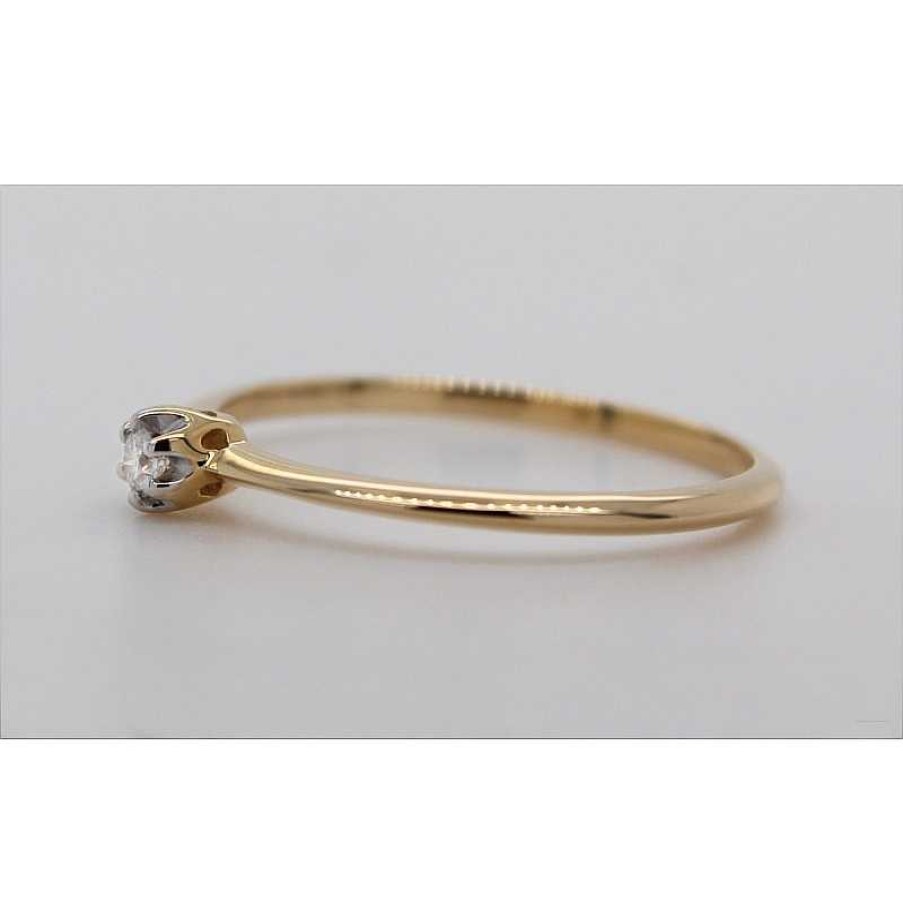 Ringe CH.ABRAMOWICZ | Verlobungsring Gelbgold 585 1 Brillant 0,05Ct W/Si Krappenfassung