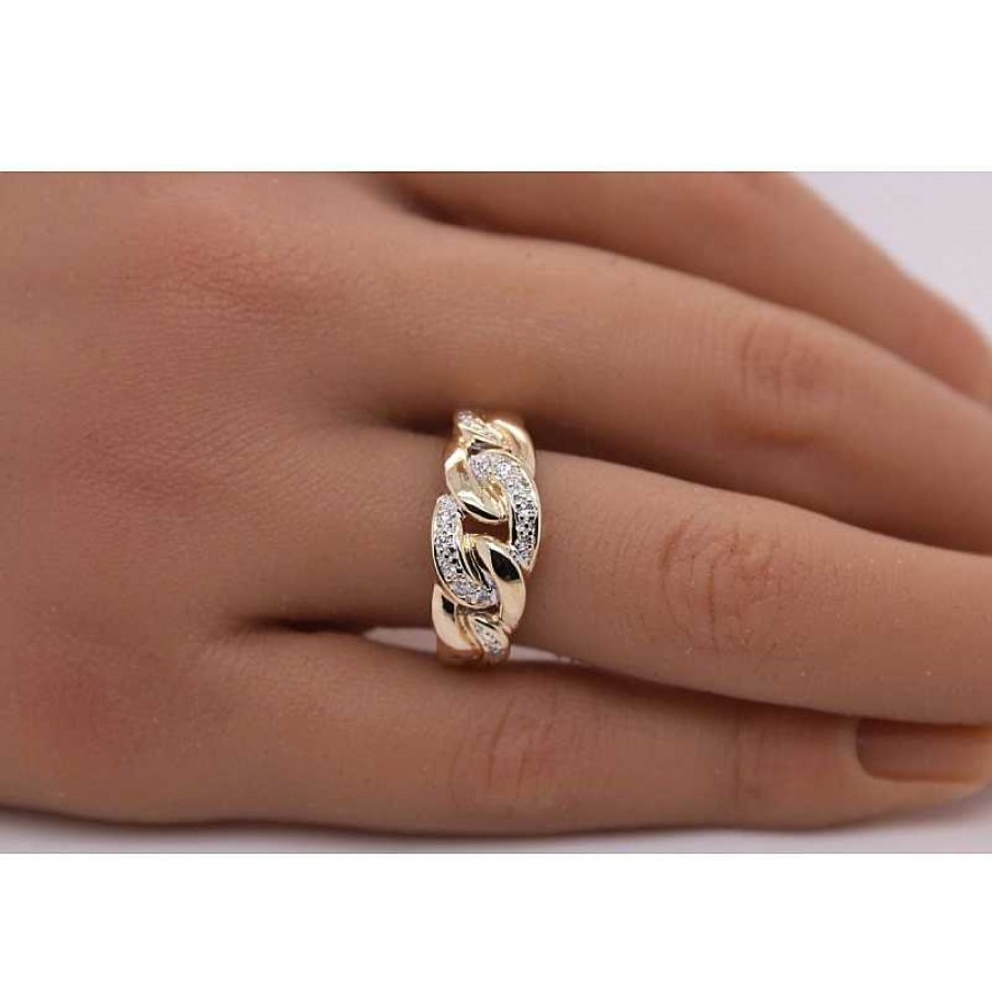 Ringe CH.ABRAMOWICZ | Kettenring Gelbgold Wei Gold 585 Diamanten 0.12Ct. Tw Vs