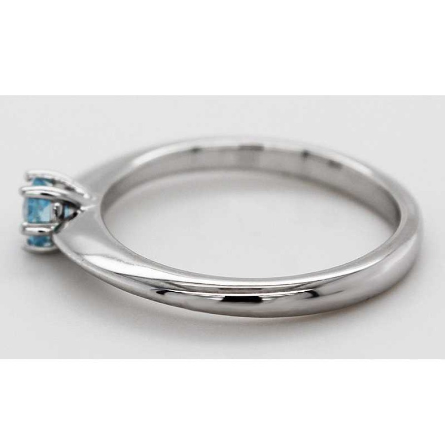 Ringe CH.ABRAMOWICZ | Solit Rring Silber 925 Blautopas Edelstein Wasserblau Brillantschliff