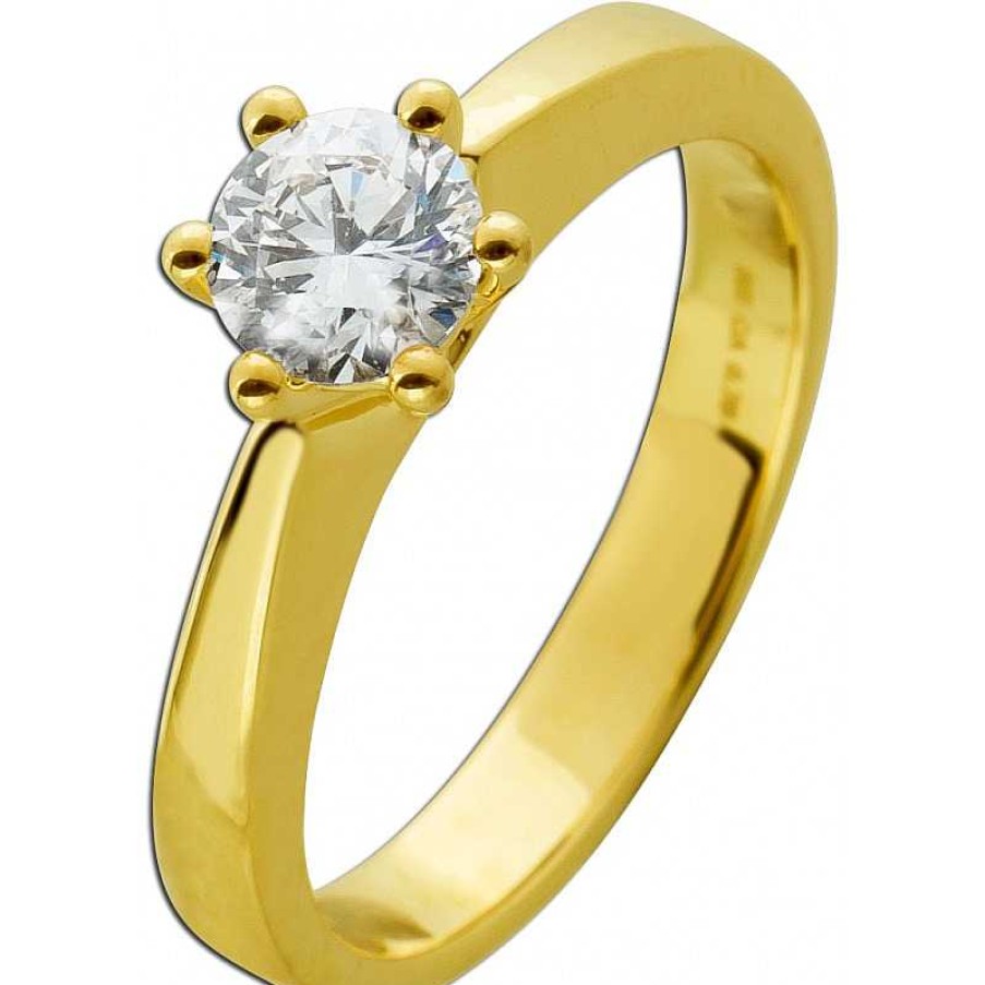 Ringe CH.ABRAMOWICZ | Verlobungsring Diamant 0,78Ct H Si2 Brillant Solit R 585 Gia Zerti