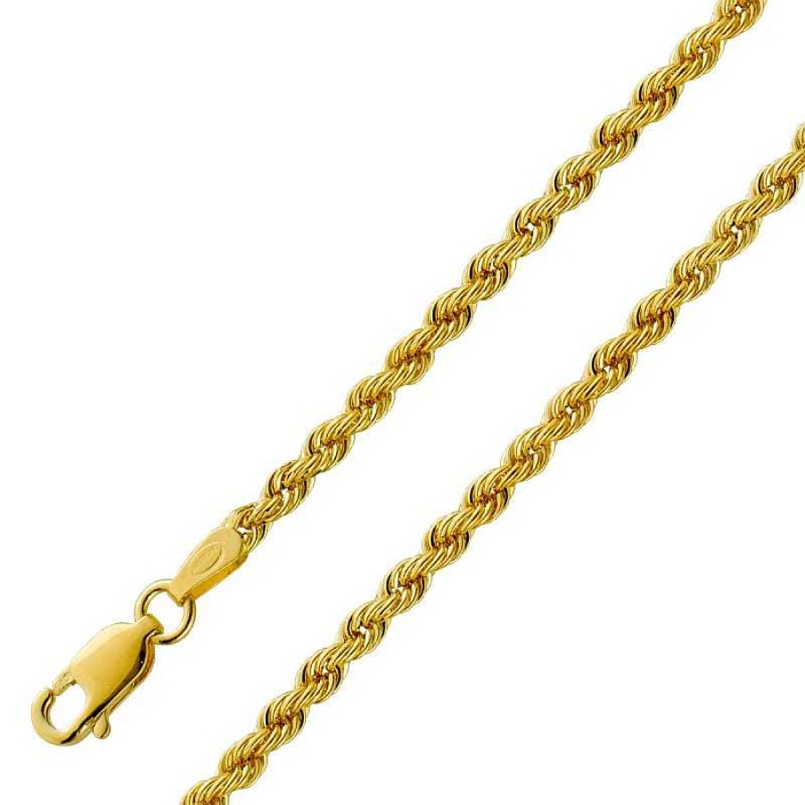 Halskette UNO A ERRE | Unoaerre Kordelkette Dookie Rope Gelbgold 585 14Karat Halbmassiv