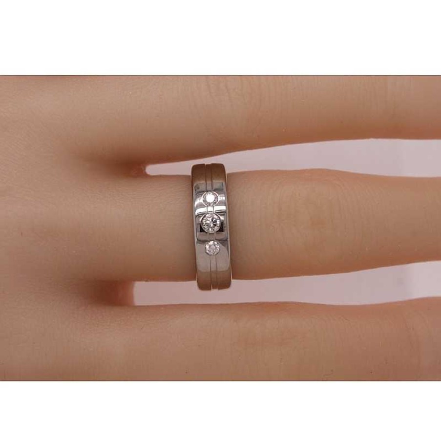 Ringe CH.ABRAMOWICZ | Brillantring Palladium 950 3 Diamanten 0,20Ct Tw/Vs