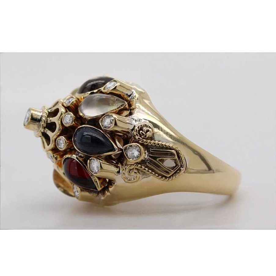 Ringe CH.ABRAMOWICZ | Ring Gelbgold 750 Princess Thai Harem Top Edelsteine Brillanten 6,8Ct