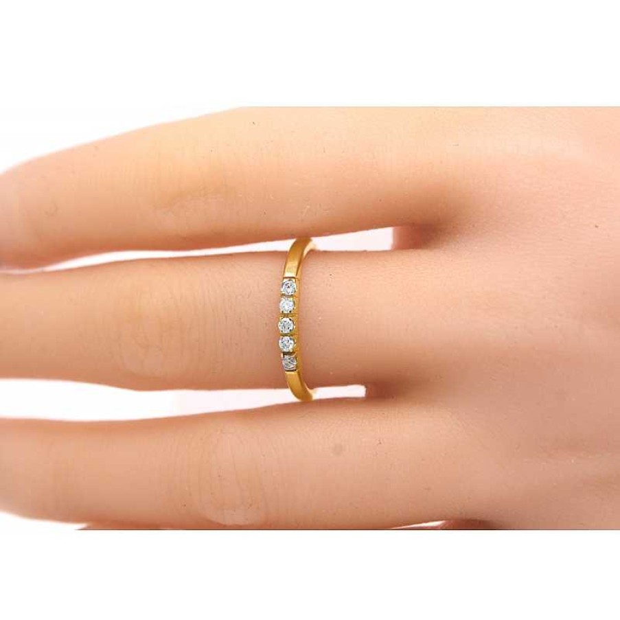 Ringe CH.ABRAMOWICZ | Memoire Diamantring Gelbgold 585 5 Diamanten 0,10Ct Tw/Vsi