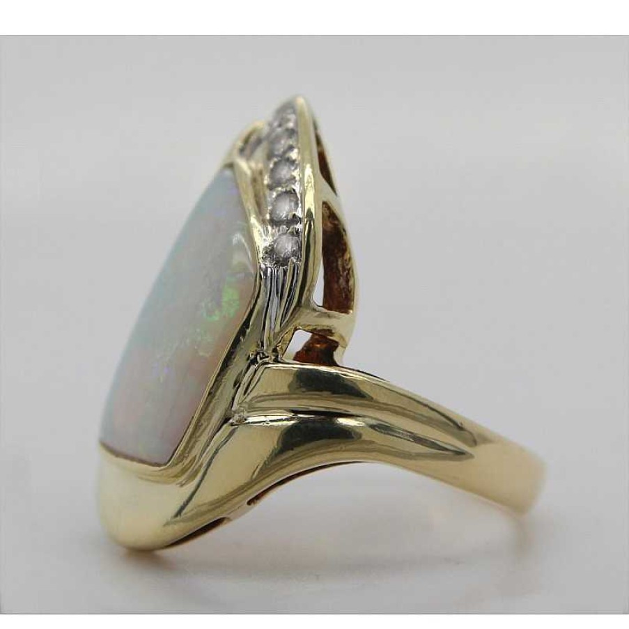 Ringe CH.ABRAMOWICZ | Opalring Mit Brillanten Gelbgold 585 Opal 4,00Ct Top Brillanten 0,15Ct