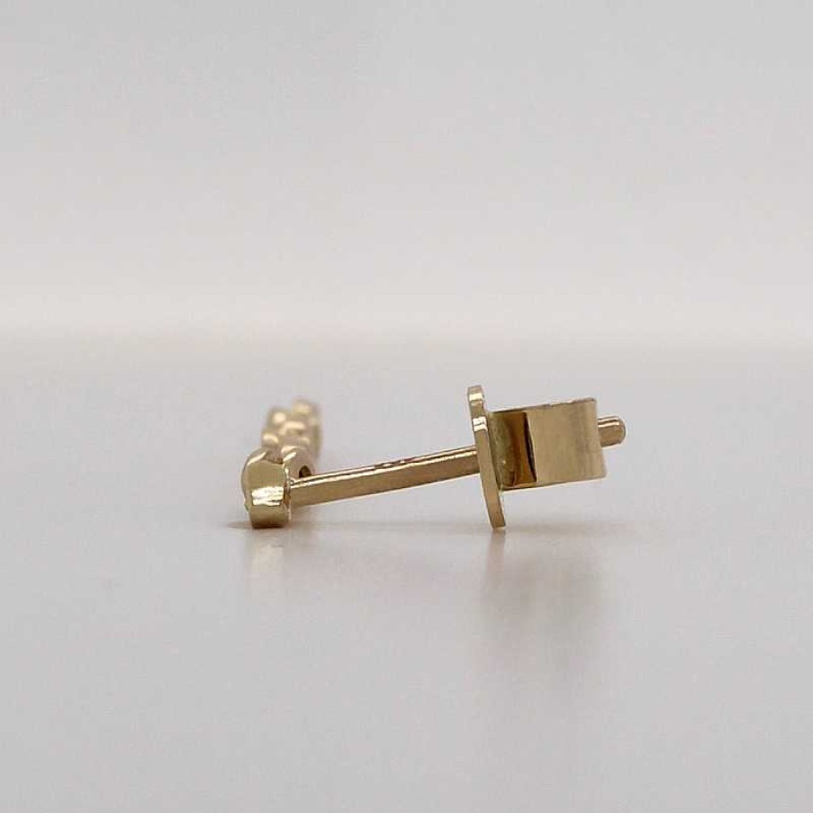 Ohrringe CH.ABRAMOWICZ | Zarte Bewegliche Ohrstecker Gelbgold 585 14 Brillanten 0,10Ct