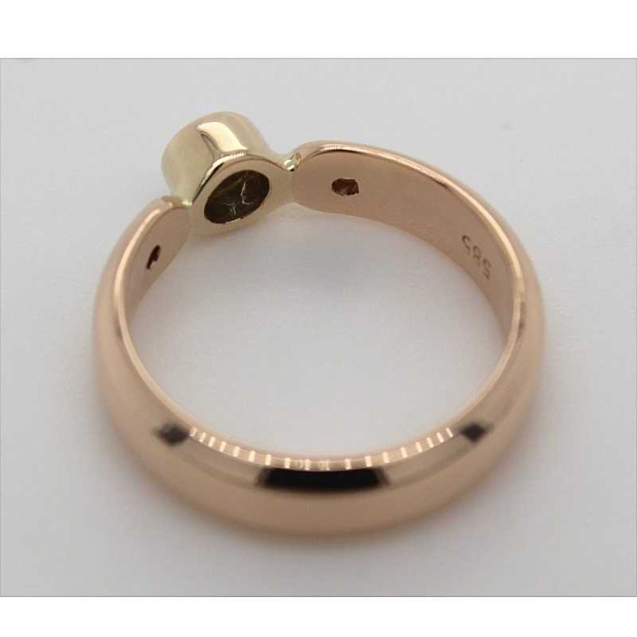 Ringe CH.ABRAMOWICZ | Diamantring Gelbgold 14 Karat 2 Diamanten 1 Brillant 0,26Ct.Tw/Vsi