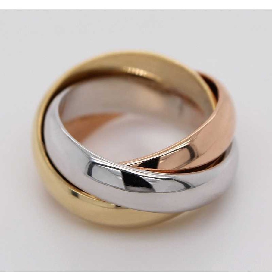 Ringe CH.ABRAMOWICZ | Trinity Tricolor Ring 585 14 Karat Gelbgold Wei Gold Rosegold Massiv